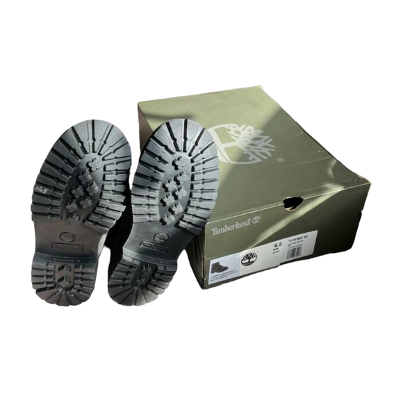 Timberland Premium 6 Inch Waterproof Boots Color Black Nubuck Size 6.5 Juniors. - Picture 2 of 4